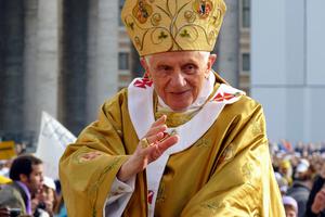 Pope Benedict XVI arrives for a canonization ceremony in St. Peter’s Square, Oct. 24, 2011. Pope Benedict XVI arrives for a canonization ceremony in St. Peter’s Square, Oct. 24, 2011.