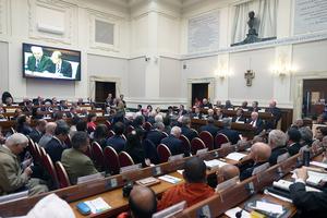 A general view of the 'Protect the Earth, Dignify Humanity' workshop held at the Pontifical Academy of Sciences at the Vatican’s Casina Pio IV on April 28, 2015. A general view of the 'Protect the Earth, Dignify Humanity' workshop held at the Pontifical Academy of Sciences at the Vatican’s Casina Pio IV on April 28, 2015.
