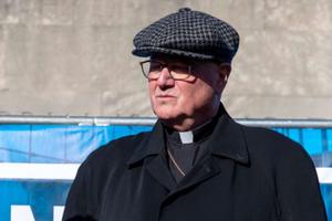 Cardinal Timothy Dolan of New York attends the No Hate. No Fear. Solidarity March at Columbus Park, Jan. 5, 2020. Cardinal Timothy Dolan of New York attends the No Hate. No Fear. Solidarity March at Columbus Park, Jan. 5, 2020.