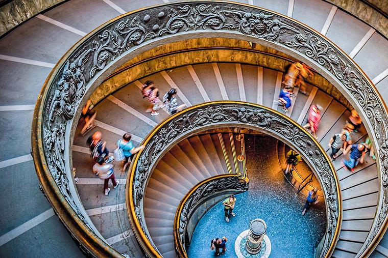 Spiral staircase at the Vatican Museums Spiral staircase at the Vatican Museums