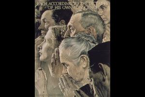 Norman Rockwell [1894-1978], “Freedom of Worship”