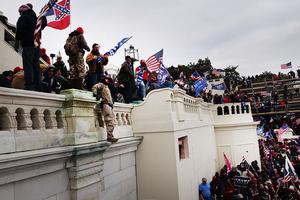 Thousands storm the United States Capitol building following a “Stop the Steal” rally on Jan. 6, 2021, in Washington, DC. Thousands storm the United States Capitol building following a “Stop the Steal” rally on Jan. 6, 2021, in Washington, DC.