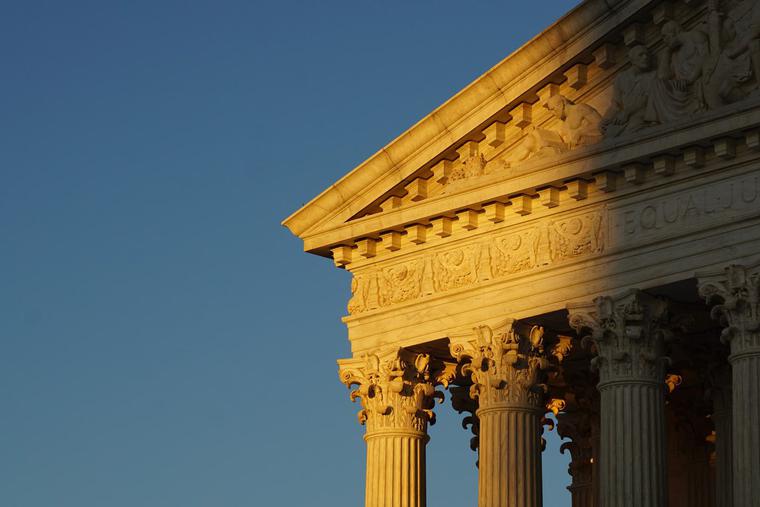 United States Supreme Court at dawn. United States Supreme Court at dawn.