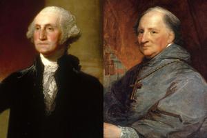 Gilbert Stuart, “George Washington (Landsdowne Portrait),” 1796, and “Archbishop John Carroll,” c. 1806 Gilbert Stuart, “George Washington (Landsdowne Portrait),” 1796, and “Archbishop John Carroll,” c. 1806