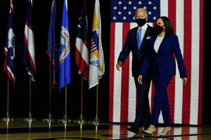 President Joe Biden and Vice-President Kamala Harris on the 2020 campaign trail. President Joe Biden and Vice-President Kamala Harris on the 2020 campaign trail.