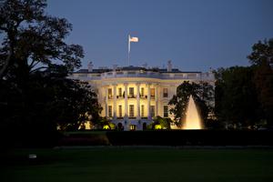 The White House in Washington, D.C. at night. The White House in Washington, D.C. at night.