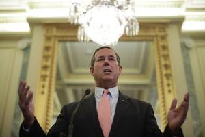 Former U.S. Sen. Rick Santorum, R-Pa., speaks during a news conference on health care September 13, 2017 on Capitol Hill in Washington, DC. Former U.S. Sen. Rick Santorum, R-Pa., speaks during a news conference on health care September 13, 2017 on Capitol Hill in Washington, DC.