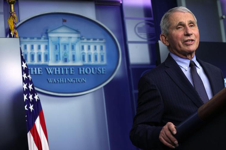 Dr. Anthony Fauci, director of the National Institute of Allergy and Infectious Diseases, speaks during a White House press briefing, conducted by White House Press Secretary Jen Psaki, at the White House Jan. 21. Dr. Anthony Fauci, director of the National Institute of Allergy and Infectious Diseases, speaks during a White House press briefing, conducted by White House Press Secretary Jen Psaki, at the White House Jan. 21.