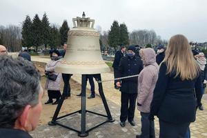 The Voice of the Unborn bell is struck after a funeral for 640 unborn children in Poland, Dec. 12, 2020 The Voice of the Unborn bell is struck after a funeral for 640 unborn children in Poland, Dec. 12, 2020