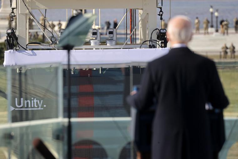 U.S. President Joe Biden delivers his inaugural speech after being sworn in on the West Front of the U.S. Capitol on Jan. 20 in Washington. U.S. President Joe Biden delivers his inaugural speech after being sworn in on the West Front of the U.S. Capitol on Jan. 20 in Washington.