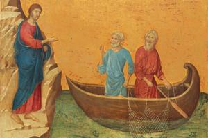 Duccio di Buoninsegna, “The Calling of the Apostles Peter and Andrew,” 1308-1311 Duccio di Buoninsegna, “The Calling of the Apostles Peter and Andrew,” 1308-1311