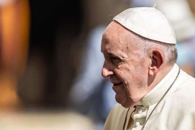 Pope Francis gave the Wednesday general audience inside the San Damaso Courtyard of the Vatican Apostolic Palace, Sept. 9, 2020. Pope Francis gave the Wednesday general audience inside the San Damaso Courtyard of the Vatican Apostolic Palace, Sept. 9, 2020.