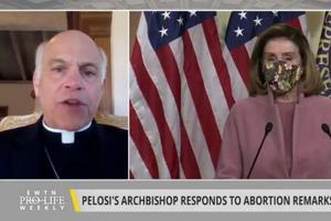 Archbishop Salvatore Cordileone and Speaker of the House Nancy Pelosi. Archbishop Salvatore Cordileone and Speaker of the House Nancy Pelosi.