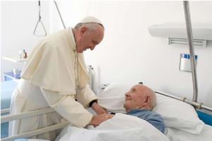 Pope Francis, shown visiting the San Raffaele Borona assisted living home in Rieti, Italy, on Oct. 4, 2016, has proclaimed a special day to honor grandparents and the elderly. Pope Francis, shown visiting the San Raffaele Borona assisted living home in Rieti, Italy, on Oct. 4, 2016, has proclaimed a special day to honor grandparents and the elderly.