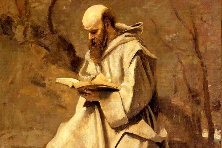 Jean-Baptiste Camille Corot, “Monk in White, Seated, Reading,” c. 1850-1855 Jean-Baptiste Camille Corot, “Monk in White, Seated, Reading,” c. 1850-1855