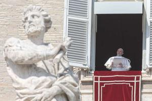 Pope Francis delivers his Angelus address on Feb. 21, 2021. Pope Francis delivers his Angelus address on Feb. 21, 2021.