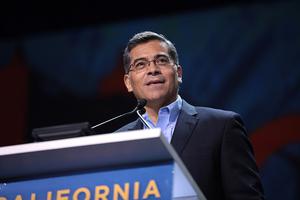Attorney General Xavier Becerra speaking with attendees at the 2019 California Democratic Party State Convention at the George R. Moscone Convention Center in San Francisco, California. Attorney General Xavier Becerra speaking with attendees at the 2019 California Democratic Party State Convention at the George R. Moscone Convention Center in San Francisco, California.
