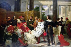 Horace Vernet, “Pope Julius II Ordering Bramante, Michelangelo, and Raphael to Build Saint Peter’s,” 1827 Horace Vernet, “Pope Julius II Ordering Bramante, Michelangelo, and Raphael to Build Saint Peter’s,” 1827