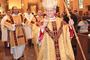 Bishop Thomas Paprocki of Springfield, Ill., during the closing Mass at the diocesan synod in 2017. Bishop Thomas Paprocki of Springfield, Ill., during the closing Mass at the diocesan synod in 2017.