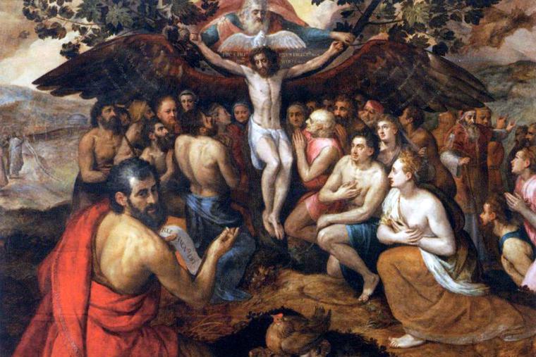 Frans Floris I, “The Sacrifice of Jesus Christ, Son of God, Gathering and Protecting Mankind,” 1562 Frans Floris I, “The Sacrifice of Jesus Christ, Son of God, Gathering and Protecting Mankind,” 1562