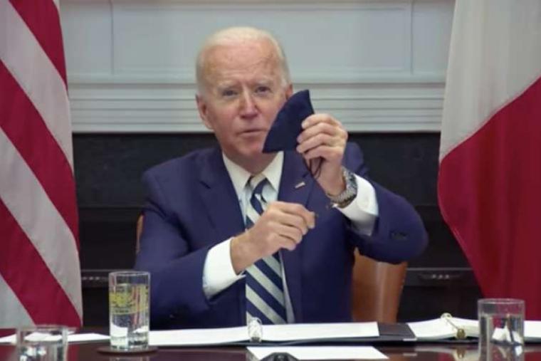 President Biden shows his rosary beads during a meeting with the president of Mexico. President Biden shows his rosary beads during a meeting with the president of Mexico.