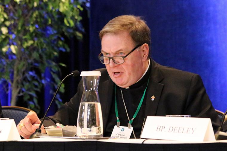 Cardinal Joseph Tobin of Newark answered questions during a press conference at the 2019 USCCB General Assembly on Thursday afternoon, June 13, 2019. Cardinal Joseph Tobin of Newark answered questions during a press conference at the 2019 USCCB General Assembly on Thursday afternoon, June 13, 2019.