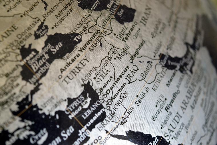 Map of the Middle East, centered on Iraq Map of the Middle East, centered on Iraq