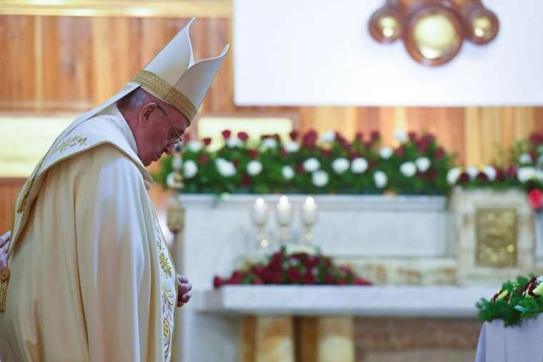 Pope Francis says Mass at the Chaldean Catholic Cathedral of St. Joseph in Baghdad March 6, 2021. Pope Francis says Mass at the Chaldean Catholic Cathedral of St. Joseph in Baghdad March 6, 2021.