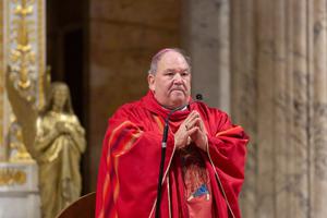 Archbishop Bernard Hebda of Saint Paul and Minneapolis celebrated Mass with members of the United States Conference of Catholic Bishops' Region VIII at the Basilica of Saint Paul Outside the Walls on Jan. 15, 2020, during their ad Limina Apostolorum visit. Archbishop Bernard Hebda of Saint Paul and Minneapolis celebrated Mass with members of the United States Conference of Catholic Bishops' Region VIII at the Basilica of Saint Paul Outside the Walls on Jan. 15, 2020, during their ad Limina Apostolorum visit.