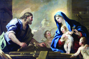 LUCA GIORDANO, ‘THE HOLY FAMILY WITH ST. JOSEPH AT THE CARPENTER’S BENCH,’ C. 1696