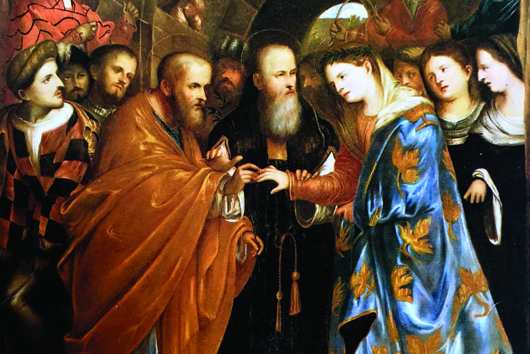 GIROLAMO ROMANINO, ‘THE MARRIAGE OF THE VIRGIN,’ C. 1540 GIROLAMO ROMANINO, ‘THE MARRIAGE OF THE VIRGIN,’ C. 1540