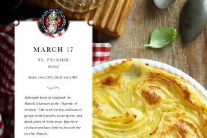 A comforting meal honors St. Patrick. A comforting meal honors St. Patrick.