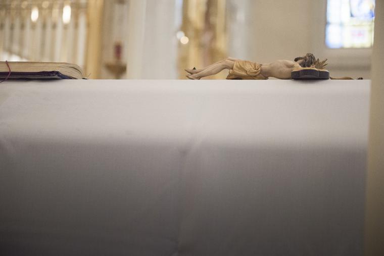 A close-up of the coffin of EWTN Foundress Mother Angelica at her Solemn Funeral Mass of Christian Burial on April 1, 2016 at the Shrine of the Most Blessed Sacrament in Hanceville, AL. The Mass was presided by Archbishop Charles J. Chaput of Philadelphia, PA. A close-up of the coffin of EWTN Foundress Mother Angelica at her Solemn Funeral Mass of Christian Burial on April 1, 2016 at the Shrine of the Most Blessed Sacrament in Hanceville, AL. The Mass was presided by Archbishop Charles J. Chaput of Philadelphia, PA.