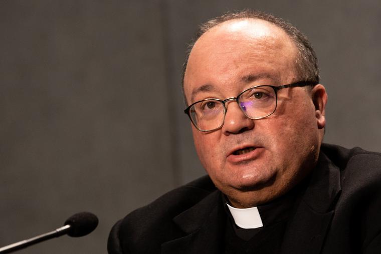 Archbishop Charles Scicluna, CDF adjunct secretary, at the press conference for the presentation of the meeting on "The protection of minors in the Church" to be held at the Vatican February 21-24, 2019, in the Vatican Press Office on Feb. 18, 2019. Archbishop Charles Scicluna, CDF adjunct secretary, at the press conference for the presentation of the meeting on "The protection of minors in the Church" to be held at the Vatican February 21-24, 2019, in the Vatican Press Office on Feb. 18, 2019.