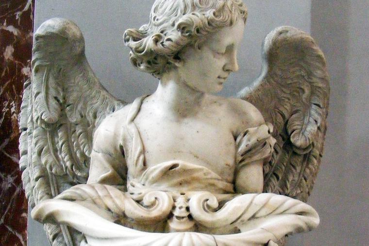 Marble holy water font at Santa Maria degli Angeli in Rome, attributed to the school of Bernini
Mattes Marble holy water font at Santa Maria degli Angeli in Rome, attributed to the school of Bernini
Mattes