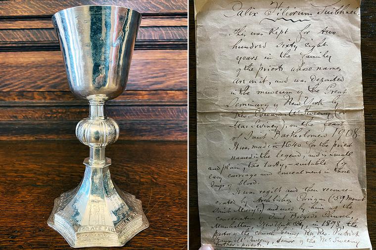 The MacSwiney Chalice with its letter of conveyance The MacSwiney Chalice with its letter of conveyance