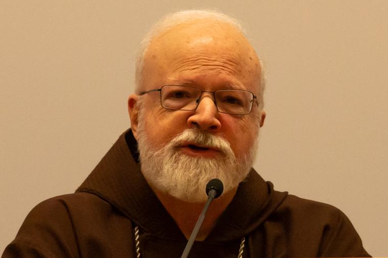 Cardinal Sean O'Malley of Boston at the press briefing about the meeting on "The Protection of Minors in the Church" at the Agustinianum in Rome, Feb. 22, 2019. Cardinal Sean O'Malley of Boston at the press briefing about the meeting on "The Protection of Minors in the Church" at the Agustinianum in Rome, Feb. 22, 2019.