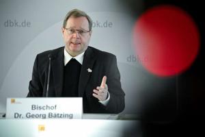 Bishop Georg Bätzing at the German bishops’ spring meeting in February 2021.