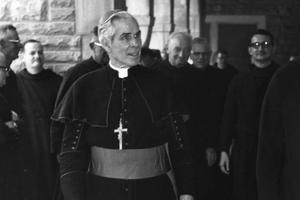 Archbishop Fulton J. Sheen visits Subiaco Abbey in Arkansas at an unknown date Archbishop Fulton J. Sheen visits Subiaco Abbey in Arkansas at an unknown date