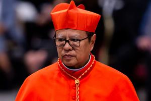 Cardinal Ignatius Suharyo Hardjoatmodjo, Archbishop of Jakarta, Indonesia, after receiving the red biretta from Pope Francis during an Ordinary Public Consistory for the Creation of New Cardinals in St. Peter's Basilica on Oct. 5, 2019. Cardinal Ignatius Suharyo Hardjoatmodjo, Archbishop of Jakarta, Indonesia, after receiving the red biretta from Pope Francis during an Ordinary Public Consistory for the Creation of New Cardinals in St. Peter's Basilica on Oct. 5, 2019.