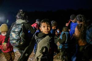 South American immigrants arriving illegally from Mexico disembark from an inflatable boat on the U.S. bank of the Rio Grande river at the border city of Roma on March 28, 2021. South American immigrants arriving illegally from Mexico disembark from an inflatable boat on the U.S. bank of the Rio Grande river at the border city of Roma on March 28, 2021.