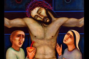 Jesus dies on the cross. Jesus dies on the cross.