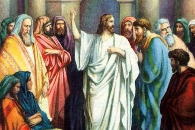 Christ teaching at the temple. Christ teaching at the temple.