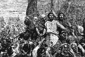 "Give Us Barabbas” — an illustration from “The Bible and its Story Taught by One Thousand Picture Lessons,” edited by Charles F. Horne and Julius A. Bewer, published in 1910. "Give Us Barabbas” — an illustration from “The Bible and its Story Taught by One Thousand Picture Lessons,” edited by Charles F. Horne and Julius A. Bewer, published in 1910.