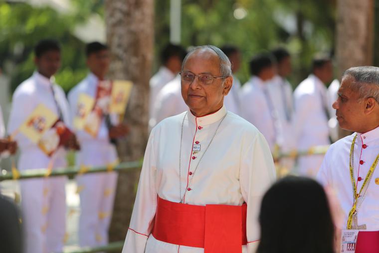 Cardinal Malcolm Ranjith outside his residence in Colombo, Sri Lanka on Jan. 13, 2015, arrives to greet Vatican Secretary of State Cardinal Pietro Parolin. Cardinal Malcolm Ranjith outside his residence in Colombo, Sri Lanka on Jan. 13, 2015, arrives to greet Vatican Secretary of State Cardinal Pietro Parolin.