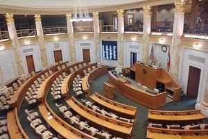 The floor of the Arkansas House of Representatives. The floor of the Arkansas House of Representatives.