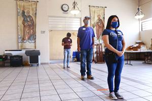 People wait to receive their first dose of the Pfizer COVID-19 vaccine at a clinic targeting minority community members at St. Patrick's Catholic Church on April 9, 2021 in Los Angeles, California. People wait to receive their first dose of the Pfizer COVID-19 vaccine at a clinic targeting minority community members at St. Patrick's Catholic Church on April 9, 2021 in Los Angeles, California.