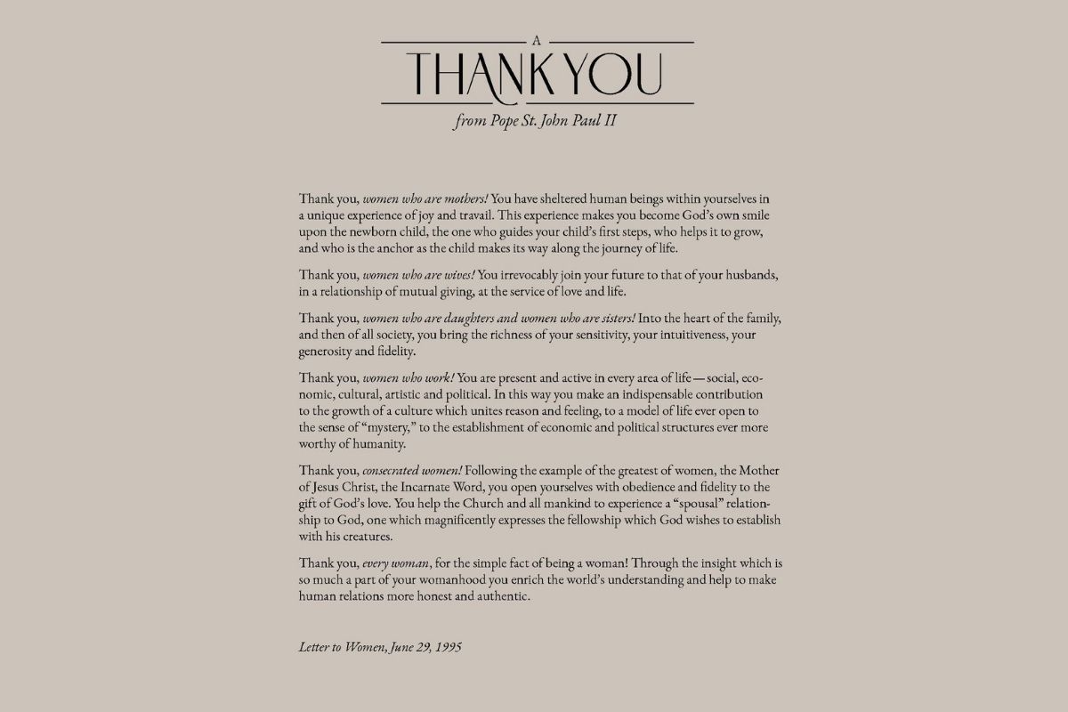 Worthy of Wearing Book JPII quote Letter to Women
