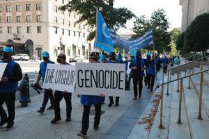 Protests in Washington, D.C. against the crimes being committed against Uyghur Muslims. Protests in Washington, D.C. against the crimes being committed against Uyghur Muslims.