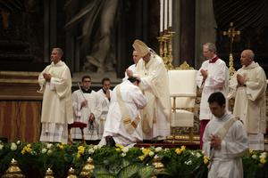 Pope Francis ordains ten men to the priesthood in St. Peter's Basilica on May 7, 2017. Pope Francis ordains ten men to the priesthood in St. Peter's Basilica on May 7, 2017.